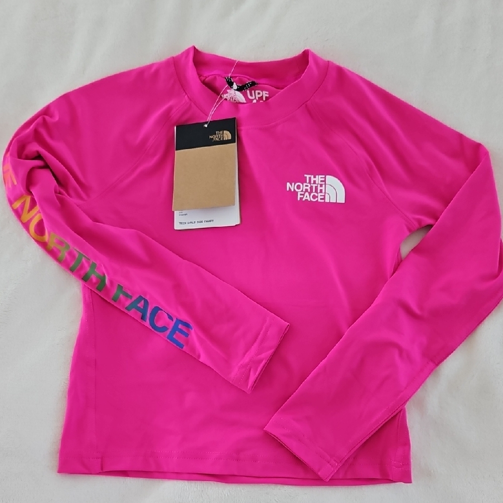 The North Face Vibrant Pink Long Sleeve Sun Tee